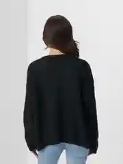 Черный кардиган вязанный, оверсайз