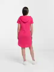 Фуксия платье женское домашнее с капюшоном,  хлопок