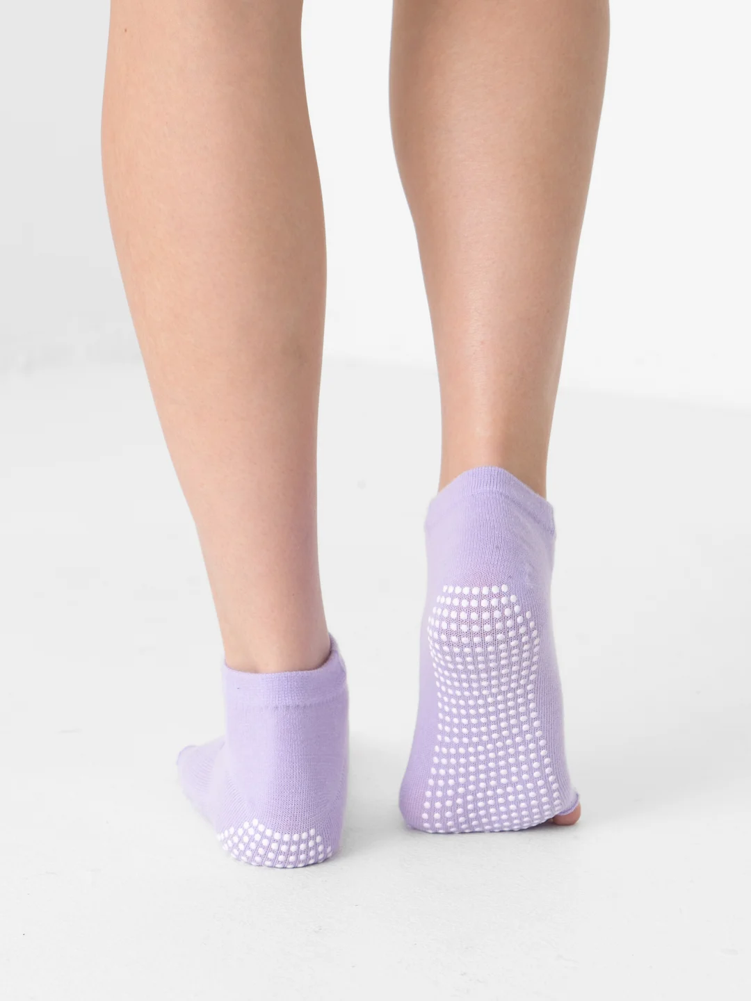 Лавандовый носки для йоги антискользящие, пилатеса Non slip