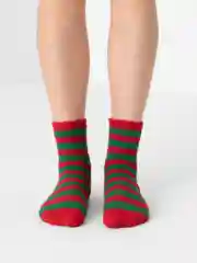 Бордовый носки махровые, женские, новогодние, Emily