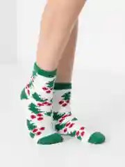 Зеленый носки махровые, женские, новогодние, Emily