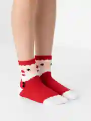 Алый носки махровые, женские, новогодние, Emily