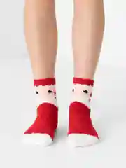 Алый носки махровые, женские, новогодние, Emily