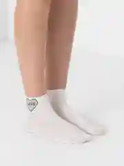 Белый носки женские LOVE, со стразами
