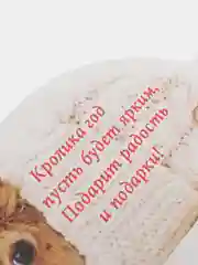 Кремовый открытка новогодняя 2024