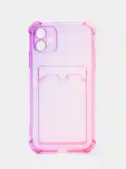Фиолетовый чехол для iPhone XR, 11, 12, 13, 14, Pro, Pro Max, 7 / 8, 7 Plus, с карманом для карт
