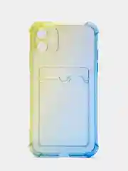 Золотистый хаки чехол для iPhone XR, 11, 12, 13, 14, Pro, Pro Max, 7 / 8, 7 Plus, с карманом для карт