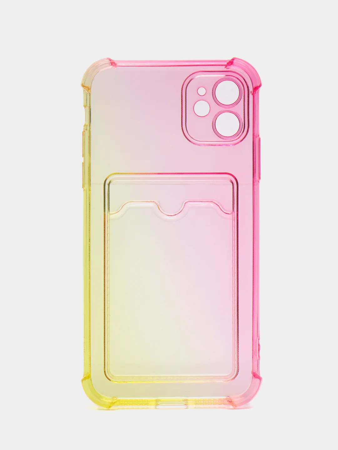 Пастельно-коралловый чехол для iPhone XR, 11, 12, 13, 14, Pro, Pro Max, 7 / 8, 7 Plus, с карманом для карт