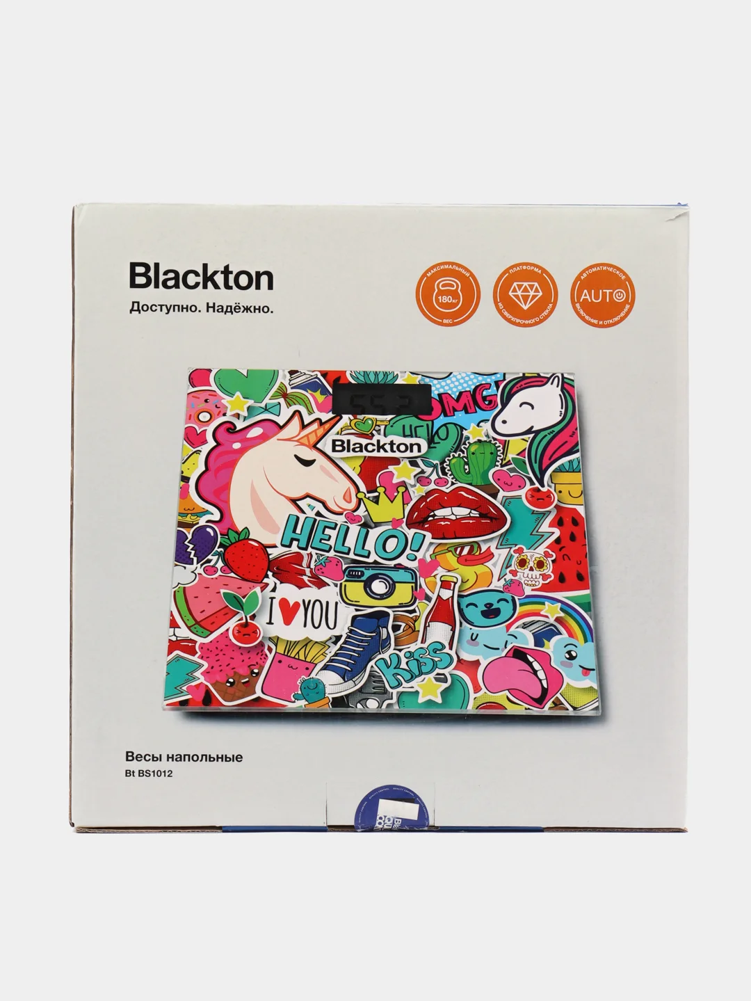Серый весы напольные Blackton Bt BS1012 электронные, до 180 кг, измерение по 4 датчикам