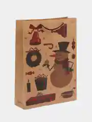 Белый подарочный новогодний пакет