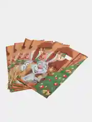 Коричневый пакет новогодний,5 шт ,20*30