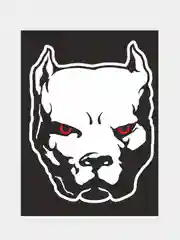 Наклейка на авто "Питбуль , pit bull " БЕЗ ФОНА