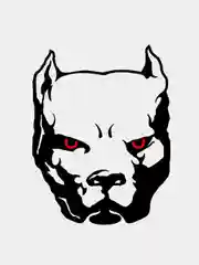 Наклейка на авто "Питбуль , pit bull " БЕЗ ФОНА