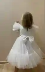 Белый нарядное платье для девочки/ праздничное платье