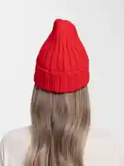 Красный шапка женская, вязаная