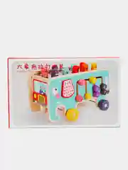 Игрушка-стучалка, бизиборд, каталка "Слоник", Игровой развивающий детский центр 4 в 1