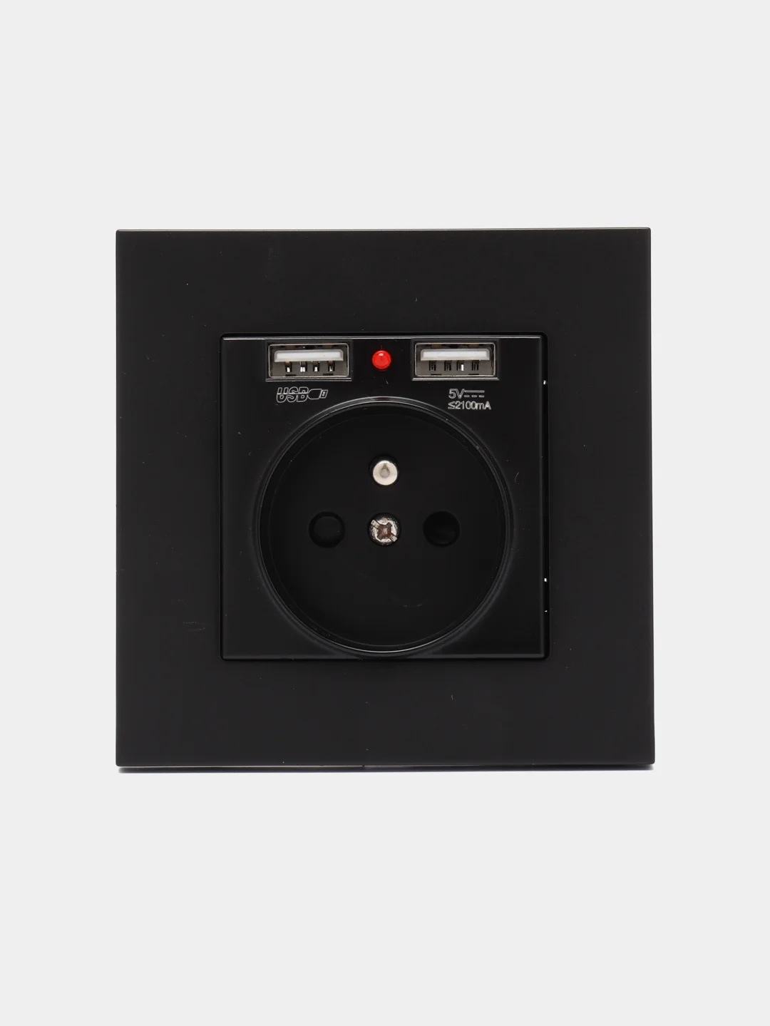 Черный настенная розетка, с USB разъемами