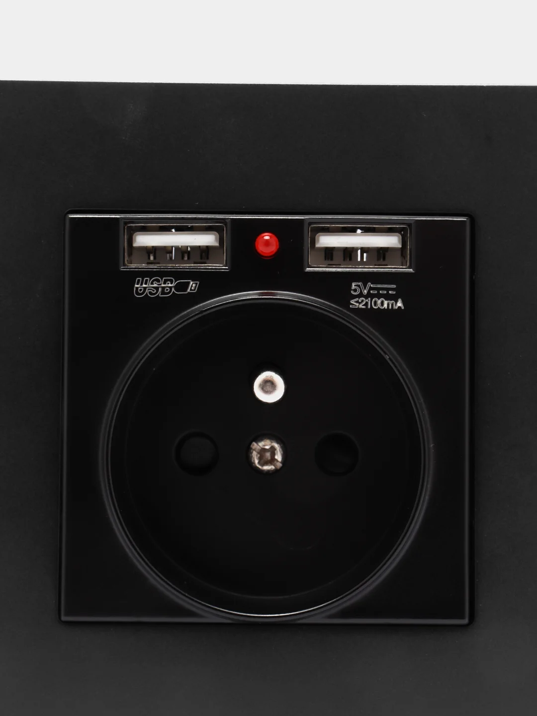Черный настенная розетка, с USB разъемами
