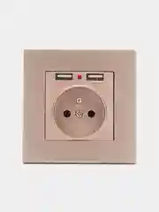 Золотой настенная розетка, с USB разъемами