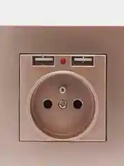 Золотой настенная розетка, с USB разъемами