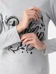 Серебряный пижама женская со штанами, костюм домашний для женщин