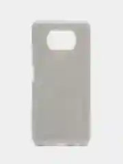 Серебряный силиконовый с блестками усиленный чехол XIAOMI Poco x3