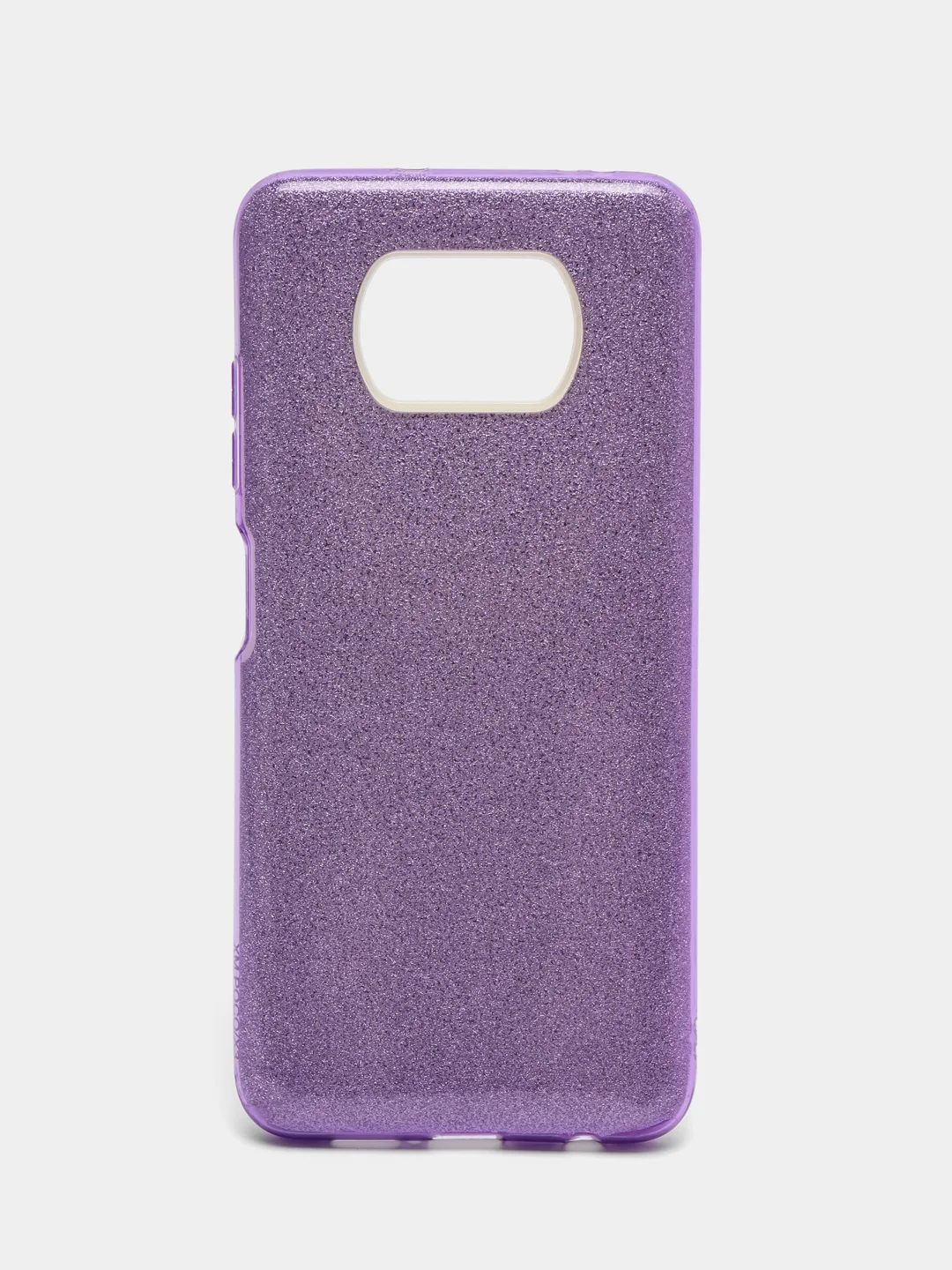 Сиреневый силиконовый с блестками усиленный чехол XIAOMI Poco x3