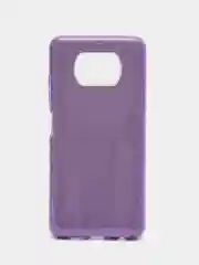 Сиреневый силиконовый с блестками усиленный чехол XIAOMI Poco x3