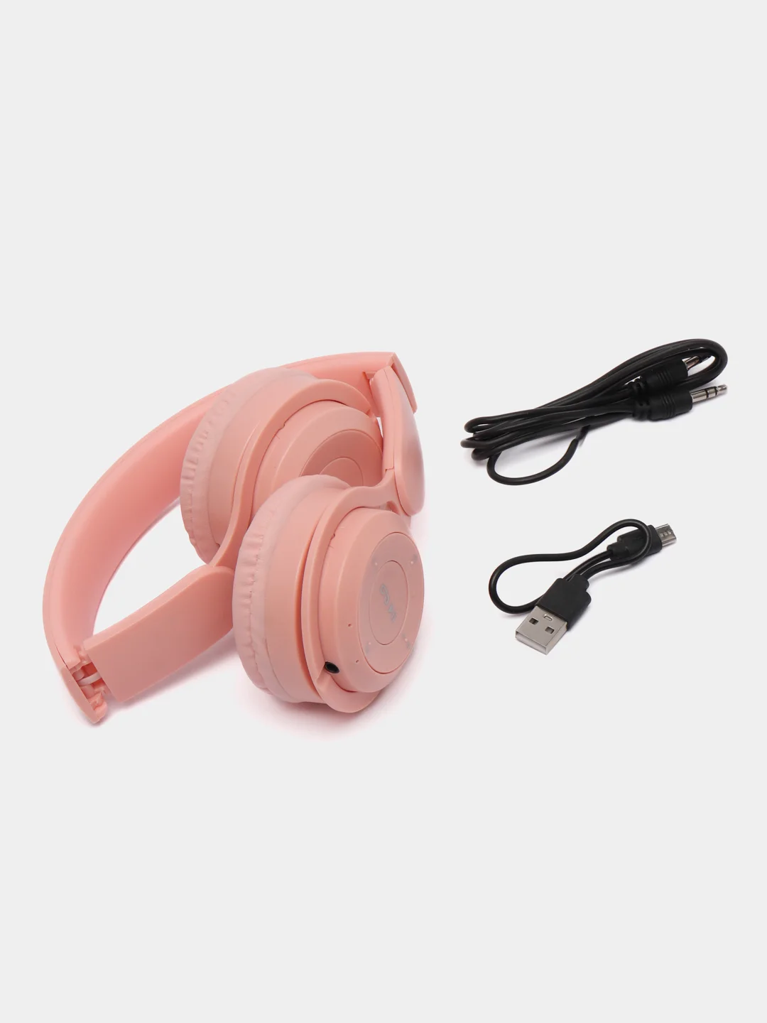 Розовый беспроводные наушники Bluetooth, детские