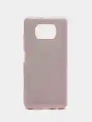 Розовый силиконовый с блестками усиленный чехол XIAOMI Poco x3
