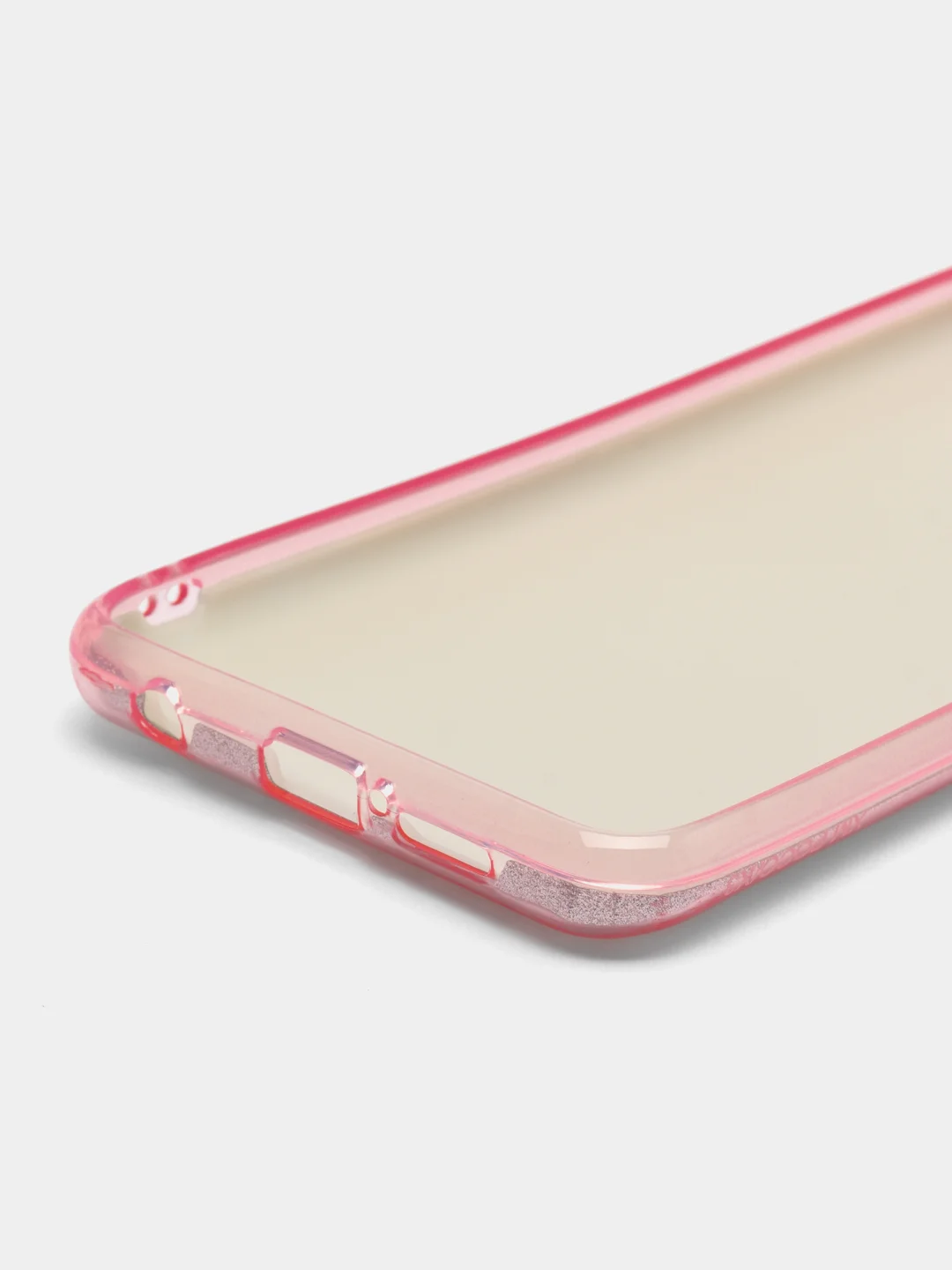 Розовый силиконовый с блестками усиленный чехол XIAOMI Poco x3