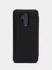 Черный чехол-книжка Huawei mate 20 liteс дизайном с зеркальной поверхностью,с подставкой