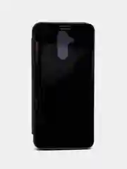 Черный чехол-книжка Huawei mate 20 liteс дизайном с зеркальной поверхностью,с подставкой