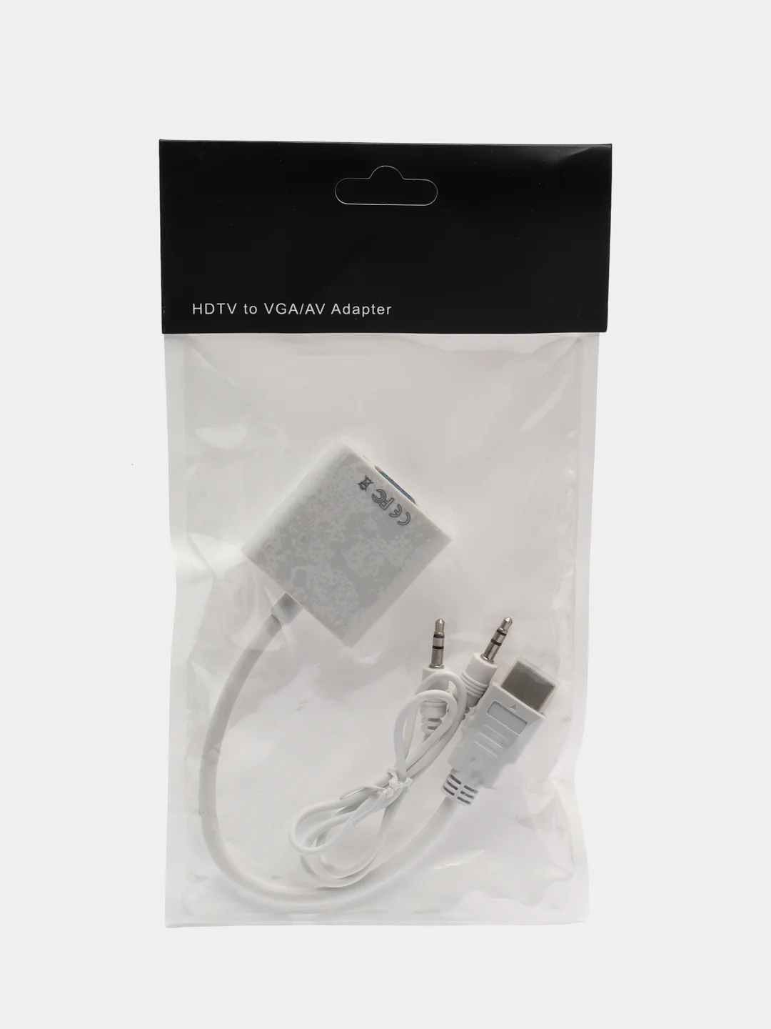Молочный переходник-адаптер из HDMI в VGA, с аудиовыходом и без