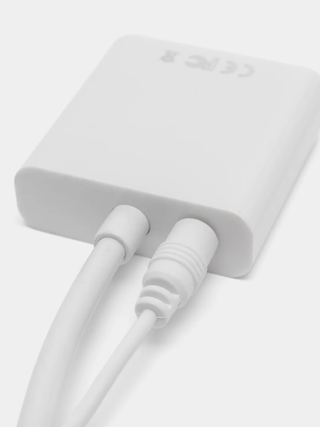Молочный переходник-адаптер из HDMI в VGA, с аудиовыходом и без