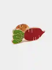 Алый брошь "мульт"
