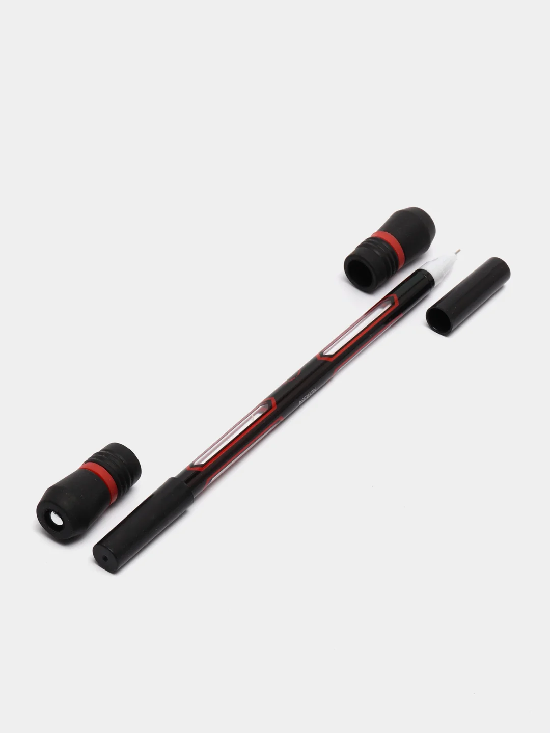 Красный ручка трюковая Pen Spinning, цвет черный, геливые чернила