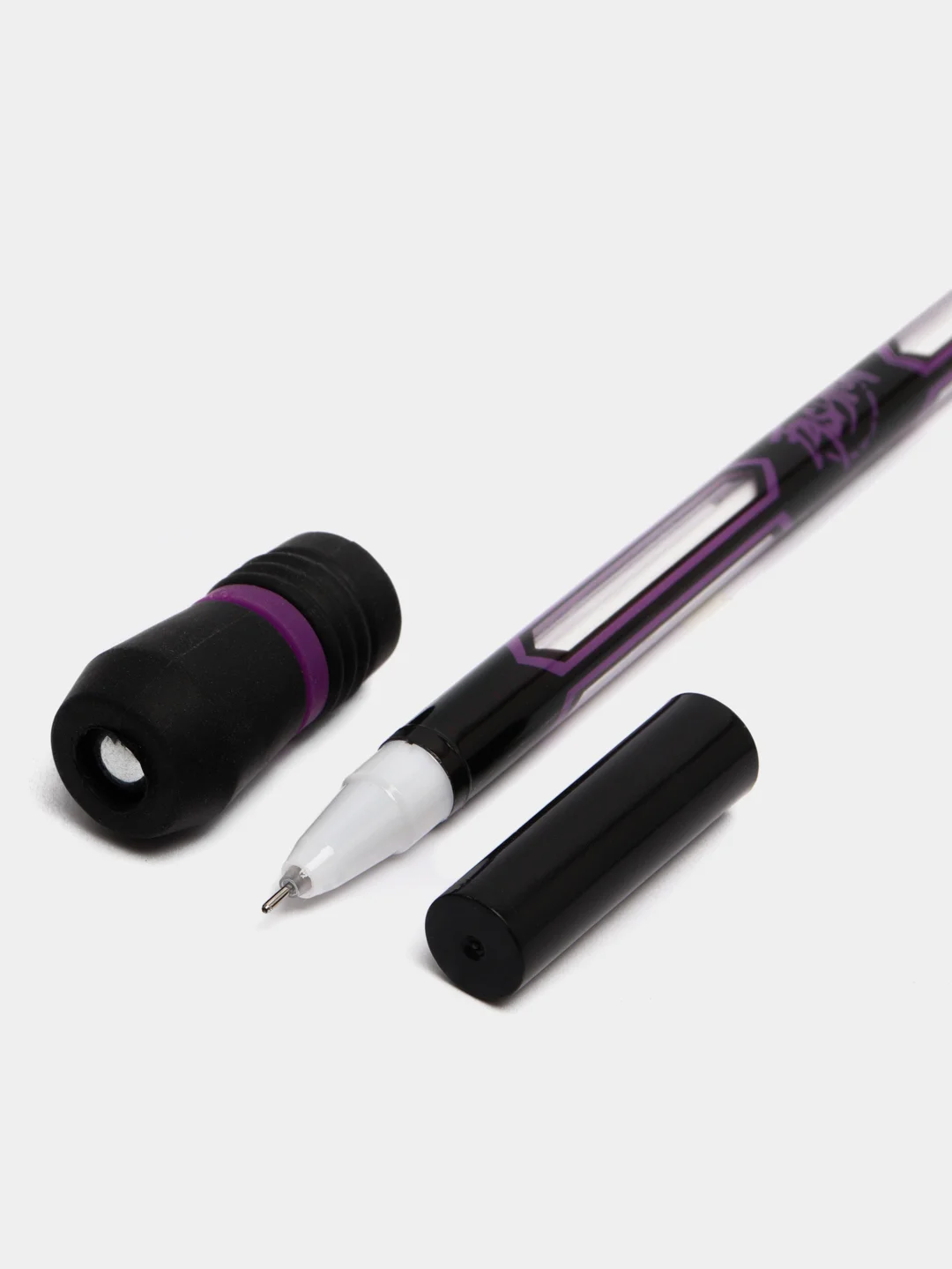 Фиолетовый ручка трюковая Pen Spinning, цвет черный, геливые чернила