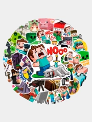Наклейки-стикеры Minecraft (Майнкрафт) №4, 50 штук