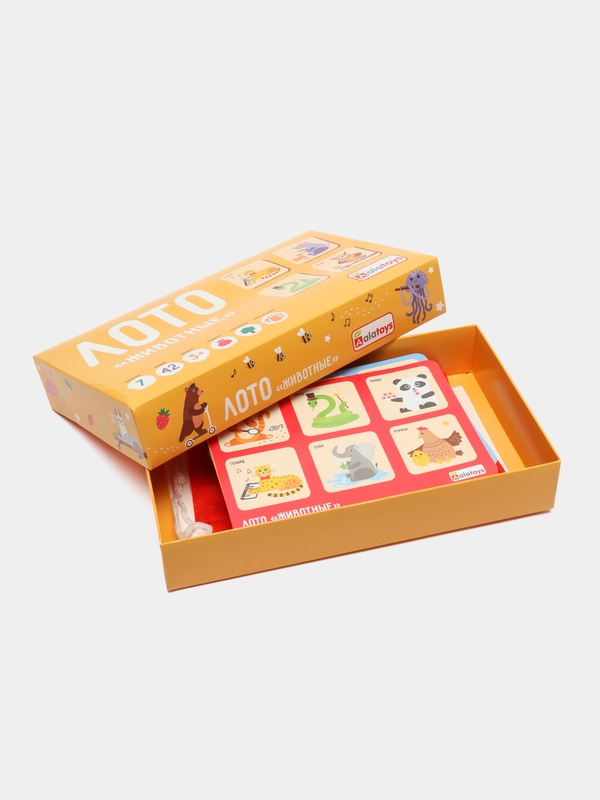 Настольная игра детское Лото животные