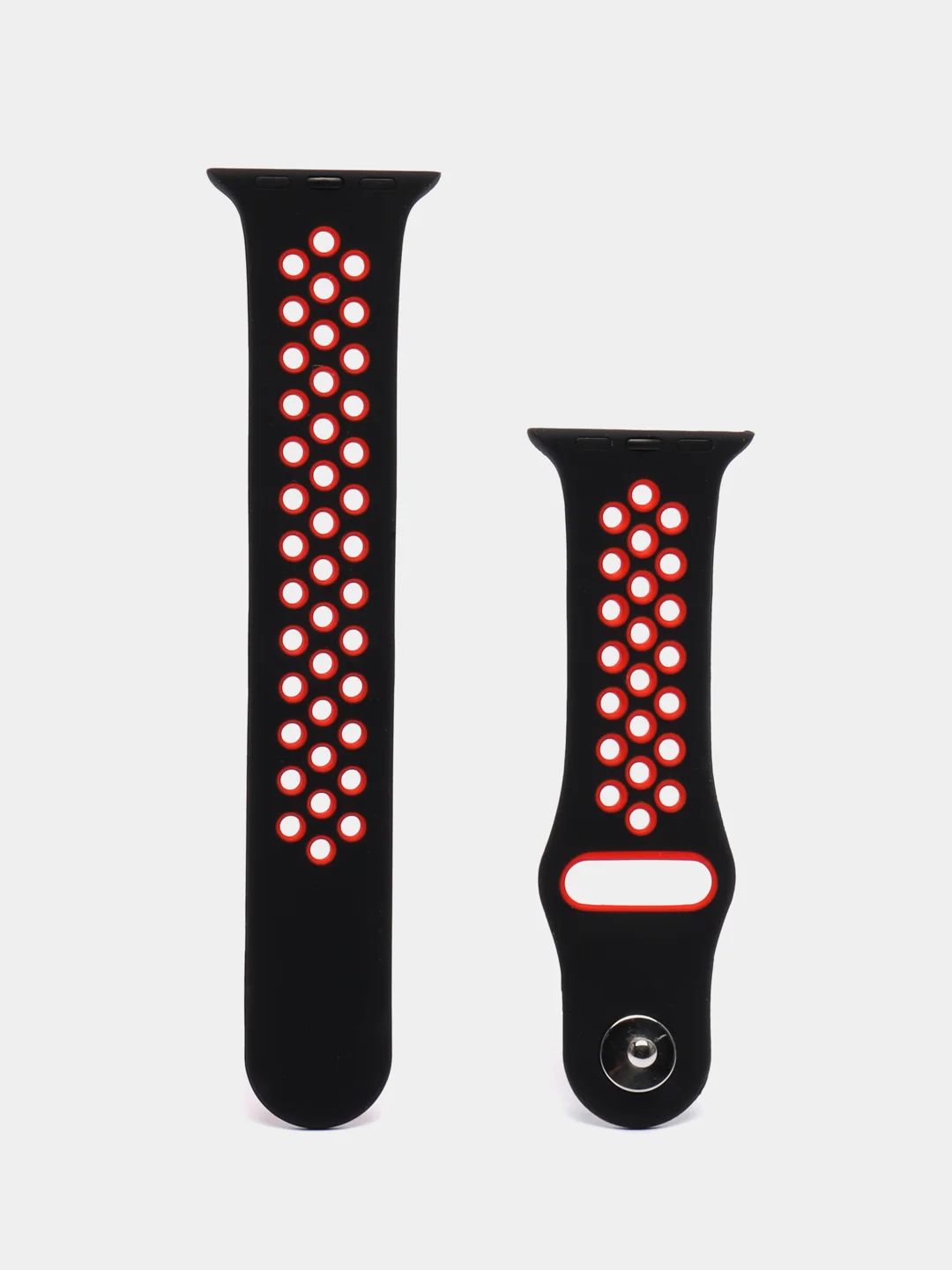 Багровый ремешок для Apple Watch 3,4,5 поколения 38/40 мм. двухцветный, силиконовый