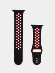 Багровый ремешок для Apple Watch 3,4,5 поколения 38/40 мм. двухцветный, силиконовый