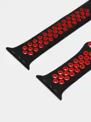 Багровый ремешок для Apple Watch 3,4,5 поколения 38/40 мм. двухцветный, силиконовый