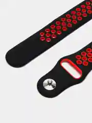 Багровый ремешок для Apple Watch 3,4,5 поколения 38/40 мм. двухцветный, силиконовый
