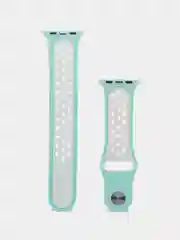 Небесно-голубой ремешок для Apple Watch 3,4,5 поколения 38/40 мм. двухцветный, силиконовый