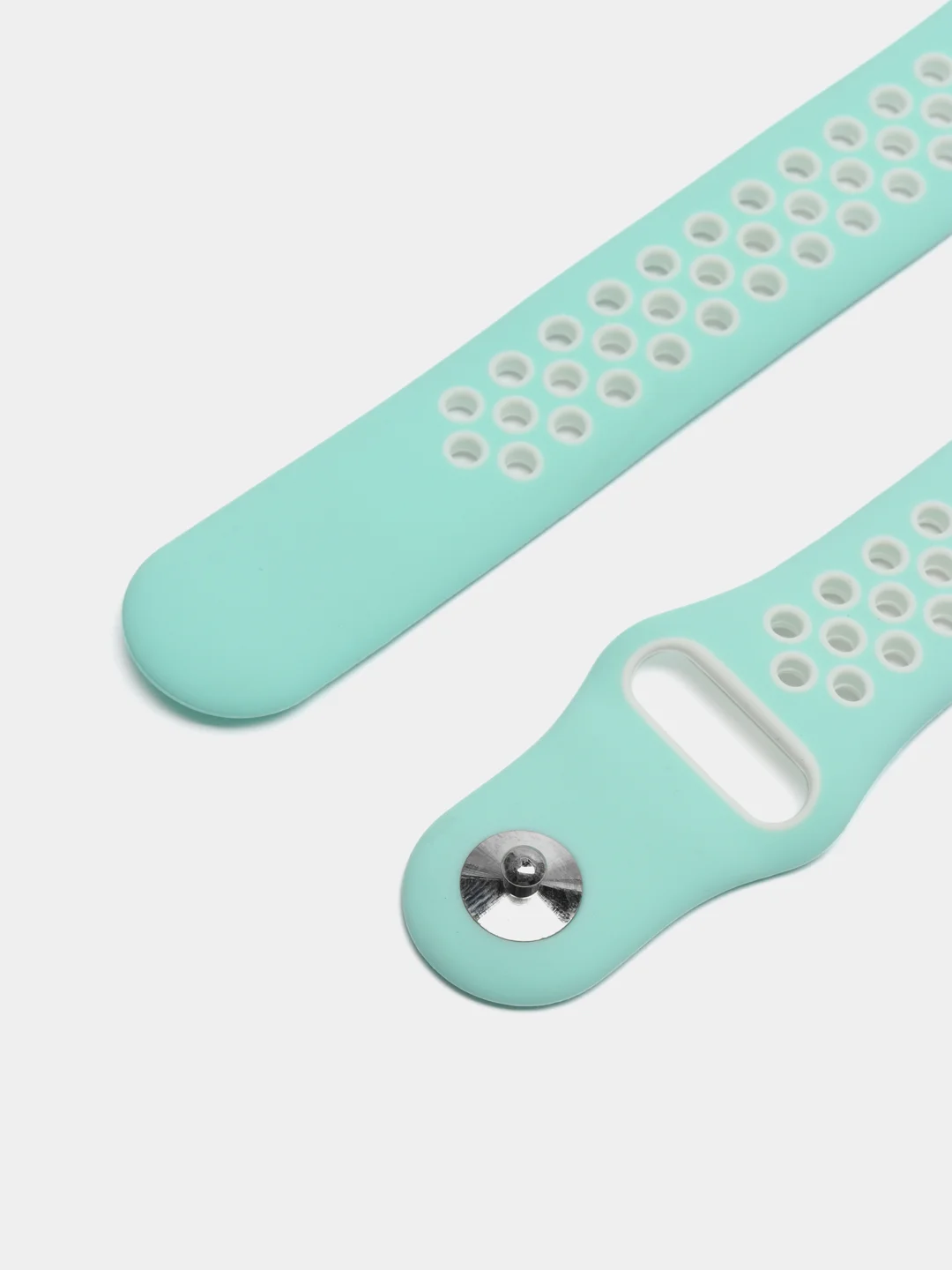 Небесно-голубой ремешок для Apple Watch 3,4,5 поколения 38/40 мм. двухцветный, силиконовый