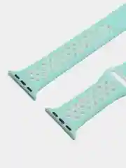 Небесно-голубой ремешок для Apple Watch 3,4,5 поколения 38/40 мм. двухцветный, силиконовый