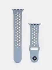 Голубой ремешок для Apple Watch 3,4,5 поколения 38/40 мм. двухцветный, силиконовый