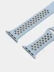 Голубой ремешок для Apple Watch 3,4,5 поколения 38/40 мм. двухцветный, силиконовый