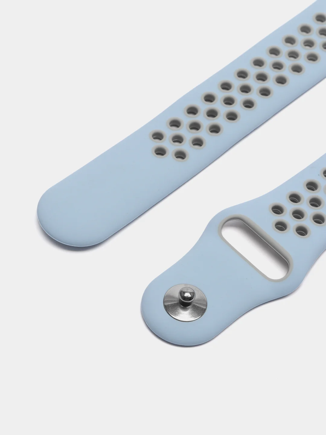 Голубой ремешок для Apple Watch 3,4,5 поколения 38/40 мм. двухцветный, силиконовый